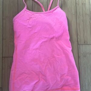 Hot pink Power Y Tank top from Lululemon